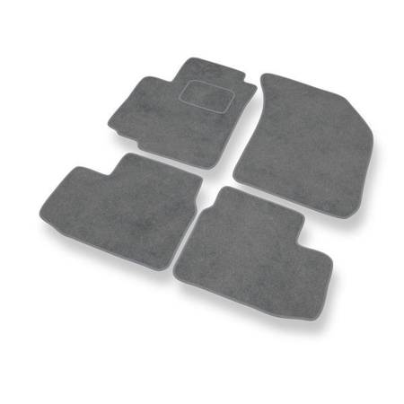 Alfombrillas de velour para Opel Agila B (2008-2014) - alfombras para coche - gris - DGS Autodywan