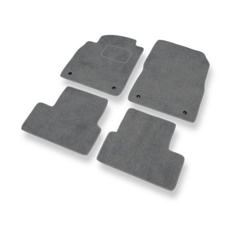 Alfombrillas de velour para Opel Astra J (2009-2019) - alfombras para coche - gris - DGS Autodywan