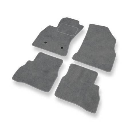 Alfombrillas de velour para Opel Combo D (2011-2018) - alfombras para coche - gris - DGS Autodywan