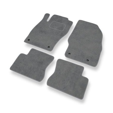 Alfombrillas de velour para Opel Corsa D (2006-2014) - alfombras para coche - gris - DGS Autodywan