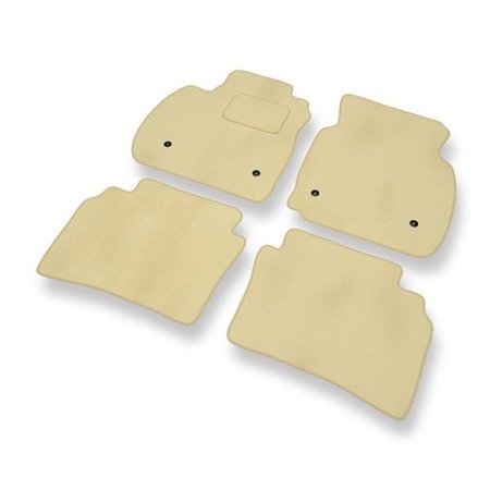 Alfombrillas de velour para Opel Insignia II (2017-....) - alfombras para coche - beige - DGS Autodywan