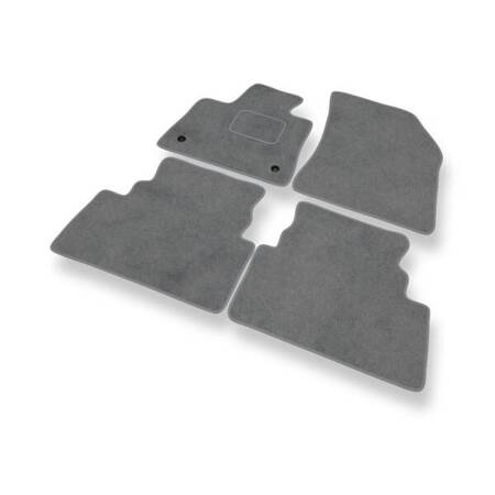 Alfombrillas de velour para Peugeot 3008 II (2016-....) - alfombras para coche - gris - DGS Autodywan