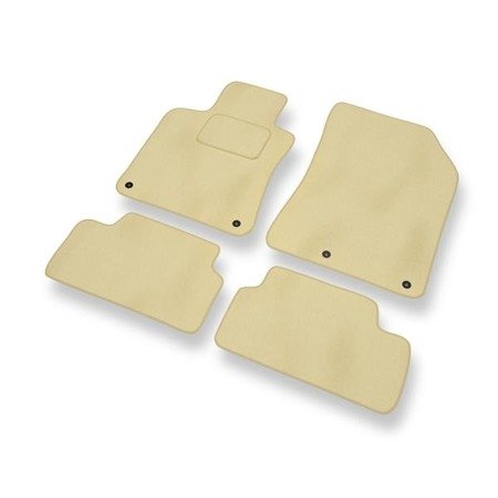 Alfombrillas de velour para Peugeot 308 II (Familiar) (2013-2021) - alfombras para coche - beige - DGS Autodywan