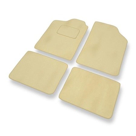 Alfombrillas de velour para Renault Clio I (1990-1998) - alfombras para coche - beige - DGS Autodywan