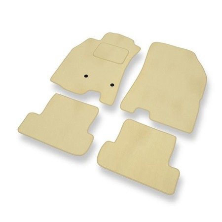 Alfombrillas de velour para Renault Megane III (2008-2016) - alfombras para coche - beige - DGS Autodywan