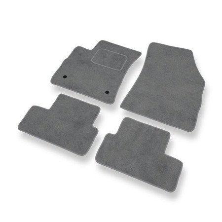 Alfombrillas de velour para Renault Megane IV (2016-....) - alfombras para coche - gris - DGS Autodywan