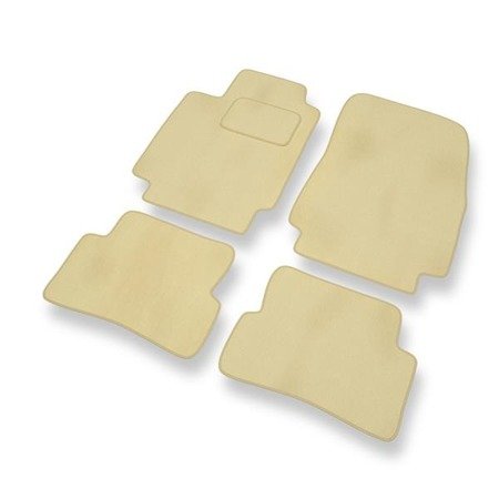 Alfombrillas de velour para Renault Thalia II (2008-2012) - alfombras para coche - beige - DGS Autodywan