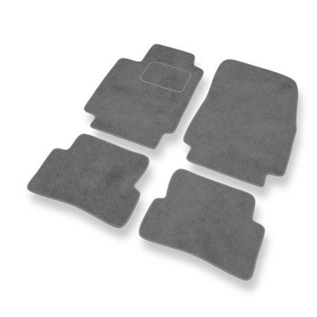 Alfombrillas de velour para Renault Thalia II (2008-2012) - alfombras para coche - gris - DGS Autodywan