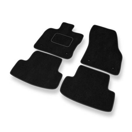 Alfombrillas de velour para SEAT Ateca (2016-....) - alfombras para coche - negro - DGS Autodywan