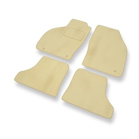 Alfombrillas de velour para Saab 9-3 I (1998-2002) - alfombras para coche - beige - DGS Autodywan