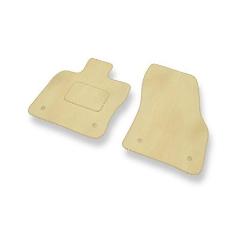 Alfombrillas de velour para Seat Ateca (2016-....) - alfombras para coche - beige - DGS Autodywan