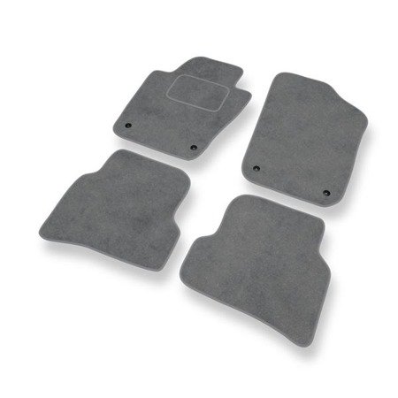 Alfombrillas de velour para Seat Ibiza IV (2008-2017) - alfombras para coche - gris - DGS Autodywan