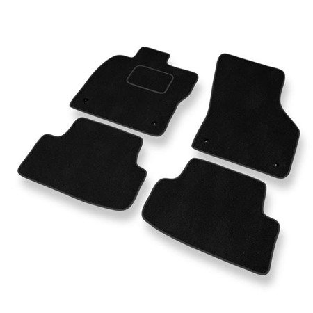 Alfombrillas de velour para Seat Leon III (2013-2020) - alfombras para coche - negro - DGS Autodywan