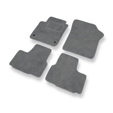 Alfombrillas de velour para Seat Mii I (2011-2019) - alfombras para coche - gris - DGS Autodywan