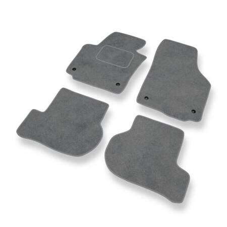 Alfombrillas de velour para Seat Toledo III (2004-2009) - alfombras para coche - gris - DGS Autodywan