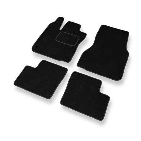 Alfombrillas de velour para Smart ForTwo III (2014-....) - alfombras para coche - negro - DGS Autodywan