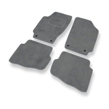 Alfombrillas de velour para Volkswagen Fox I (2003-2011) - alfombras para coche - gris - DGS Autodywan