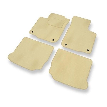 Alfombrillas de velour para Volkswagen New Beetle I (1998-2005) - alfombras para coche - beige - DGS Autodywan