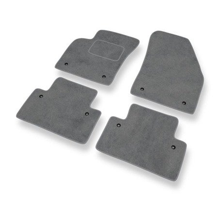 Alfombrillas de velour para Volvo C70 II (2006-2014) - alfombras para coche - gris - DGS Autodywan