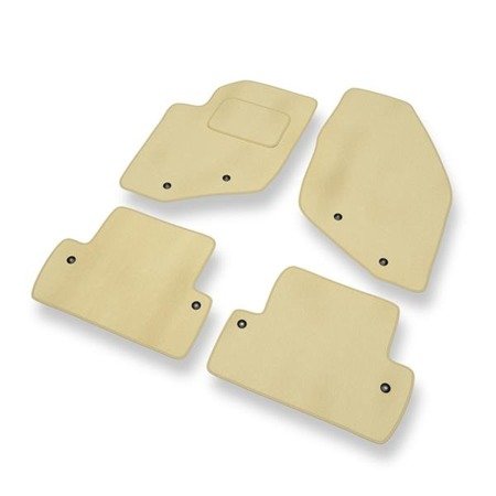 Alfombrillas de velour para Volvo S60 I (2000-2009) - alfombras para coche - beige - DGS Autodywan