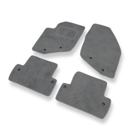 Alfombrillas de velour para Volvo S60 I (2000-2009) - alfombras para coche - gris - DGS Autodywan