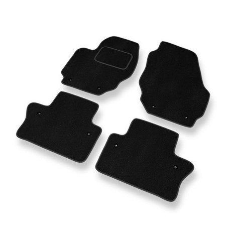 Alfombrillas de velour para Volvo S60 II (2010-2018) - alfombras para coche - negro - DGS Autodywan