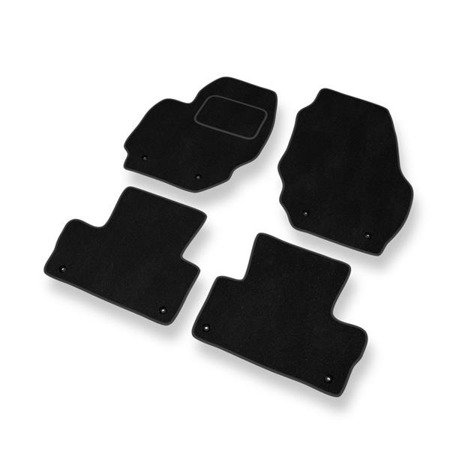 Alfombrillas de velour para Volvo XC70 II (2007-2016) - alfombras para coche - negro - DGS Autodywan