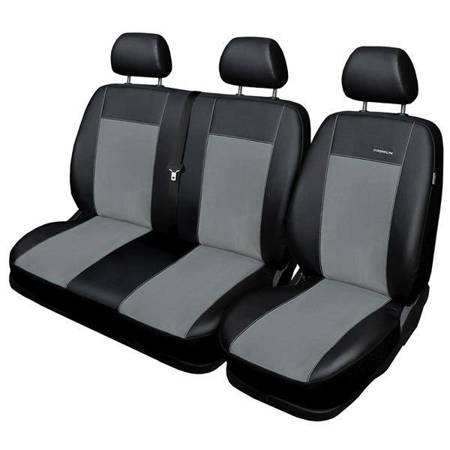 Fundas de asientos hechas a medida para Renault Trafic II Bus (2001-2014) separación 2/1 - Auto-Dekor - Premium - gris