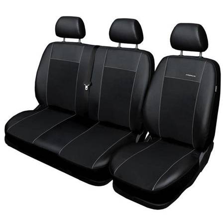 Fundas de asientos hechas a medida para Renault Trafic II Bus (2001-2014) separación 2/1 - Auto-Dekor - Premium - nero