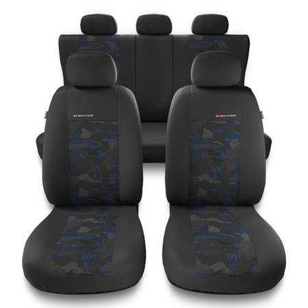 Fundas universales para asientos de coche para Audi A3 8L, 8P, 8V (1996-2019) - Auto-Dekor - Elegance - azul