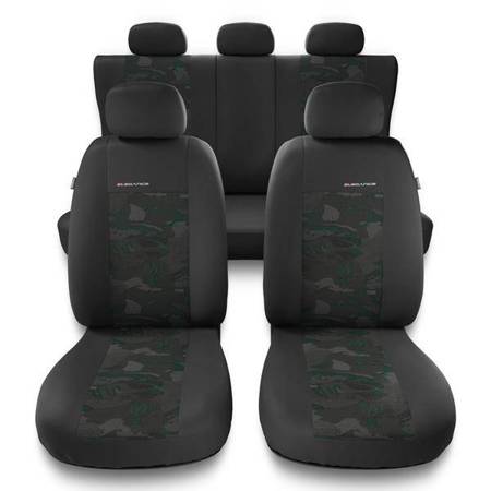 Fundas universales para asientos de coche para BMW 3 E30, E36, E46, E90, F30, G20, G21 (1982-2019) - Auto-Dekor - Elegance - verde