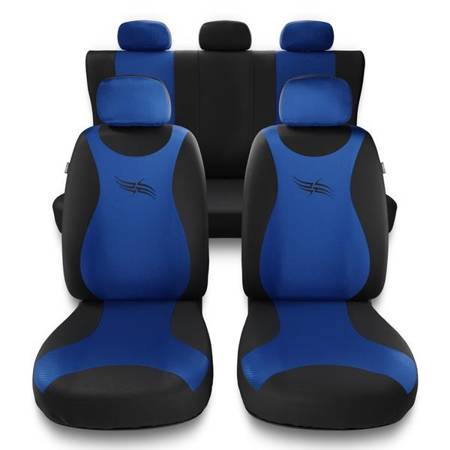 Fundas universales para asientos de coche para BMW Seria 4 (2013-2019) - Auto-Dekor - Turbo - azul