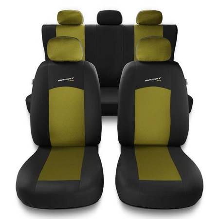 Fundas universales para asientos de coche para Citroen C3 I, II, III (2002-2019) - Auto-Dekor - Sport Line - amarillo