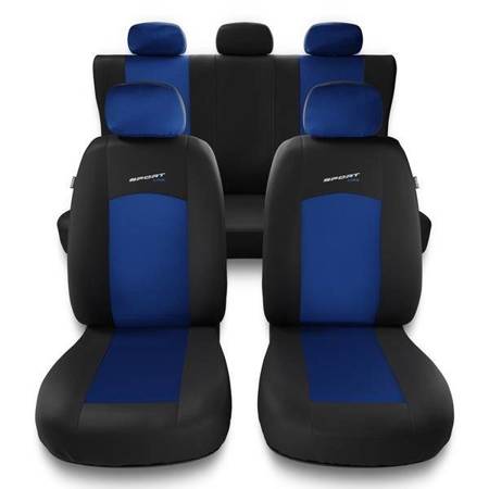 Fundas universales para asientos de coche para Citroen C3 I, II, III (2002-2019) - Auto-Dekor - Sport Line - azul