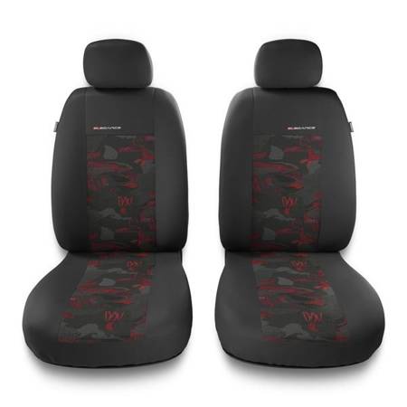 Fundas universales para asientos de coche para Dacia Dokker (2012-2019) - Auto-Dekor - Elegance 1+1 - rojo