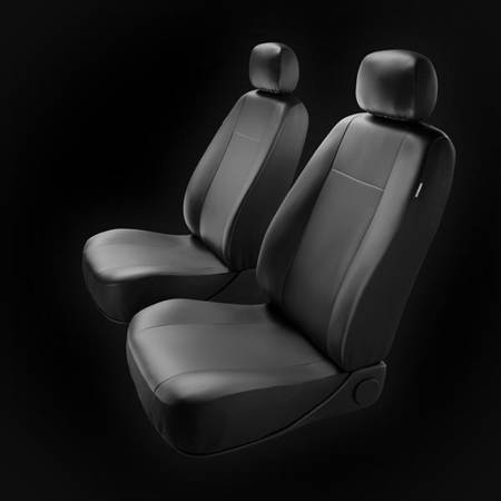 Intensamente negro pequeño patrón de cuadros para fundas para asientos Dacia Logan en la parte delantera 