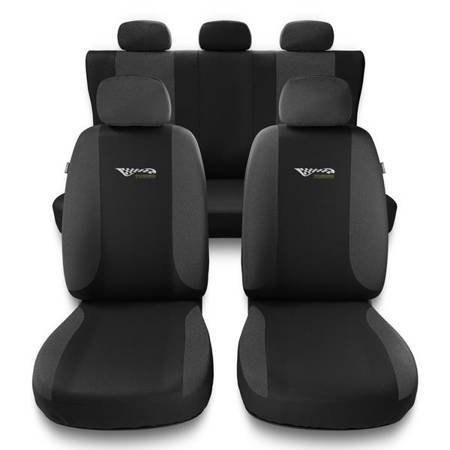 Fundas universales para asientos de coche para Honda Prelude III, IV, V (1986-2001) - Auto-Dekor - Tuning - gris oscuro