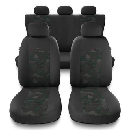 Fundas universales para asientos de coche para Hyundai i20 I, II (2008-2019) - Auto-Dekor - Elegance - verde