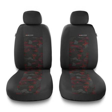 Fundas universales para asientos de coche para Mitsubishi L200 I, II, III, IV, V, VI (1993-....) - Auto-Dekor - Elegance 1+1 - rojo