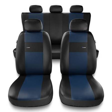 Fundas universales para asientos de coche para Mitsubishi L200 I, II, III, IV, V, VI (1993-....) - Auto-Dekor - X-Line - azul