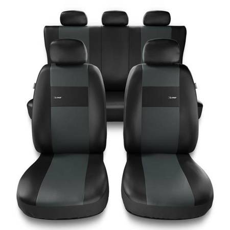 Fundas universales para asientos de coche para Mitsubishi L200 I, II, III, IV, V, VI (1993-....) - Auto-Dekor - X-Line - gris