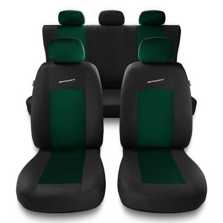 Fundas universales para asientos de coche para Opel Corsa A, B, C, D, E (1982-2019) - Auto-Dekor - Sport Line - verde