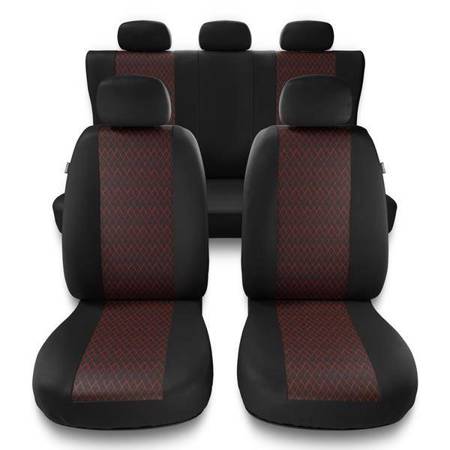 Fundas universales para asientos de coche para Peugeot 206 (1998-2012) - Auto-Dekor - Profi - rojo