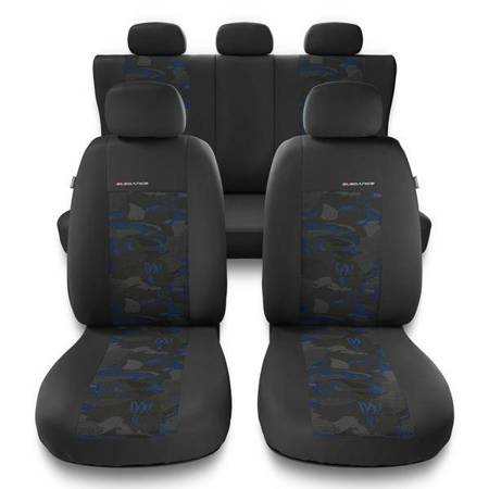 Fundas universales para asientos de coche para Seat Leon I, II, III (1999-2019) - Auto-Dekor - Elegance - azul