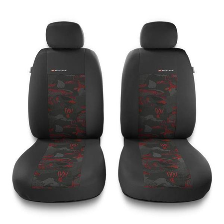 Fundas universales para asientos de coche para Skoda Fabia I, II, III (1999-2019) - Auto-Dekor - Elegance 1+1 - rojo