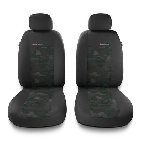 Fundas universales para asientos de coche para Skoda Fabia I, II, III (1999-2019) - Auto-Dekor - Elegance 1+1 - verde