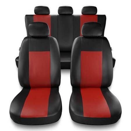 Fundas universales para asientos de coche para Volkswagen Polo II, III, IV, V, VI (1981-2019) - Auto-Dekor - Comfort - rojo