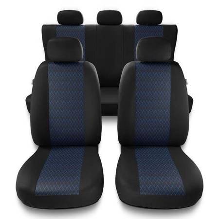 Fundas universales para asientos de coche para Volkswagen Polo II, III, IV, V, VI (1981-2019) - Auto-Dekor - Profi - azul