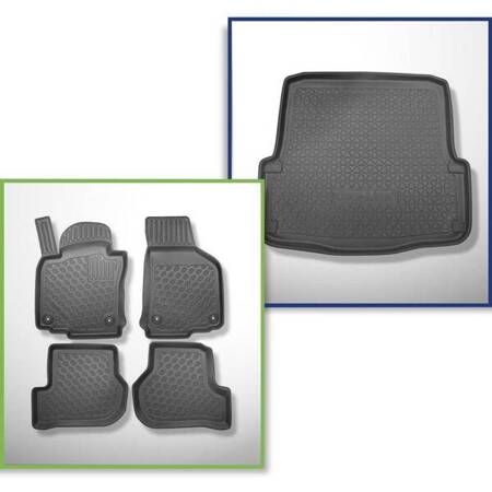 Juego de alfombrilla para maletero y alfombrillas TPE para Skoda Octavia II 1Z Familiar (2004-04.2013) - Aristar - Cool liner - parte inferior del maletero; también versión Scout y Tracción en 4 ruedas