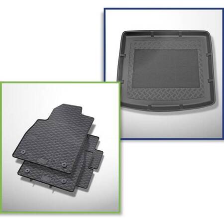 Juego de alfombrilla para maletero y alfombrillas de goma para Chevrolet Cruze Hatchback (08.2011-2014) - Standard